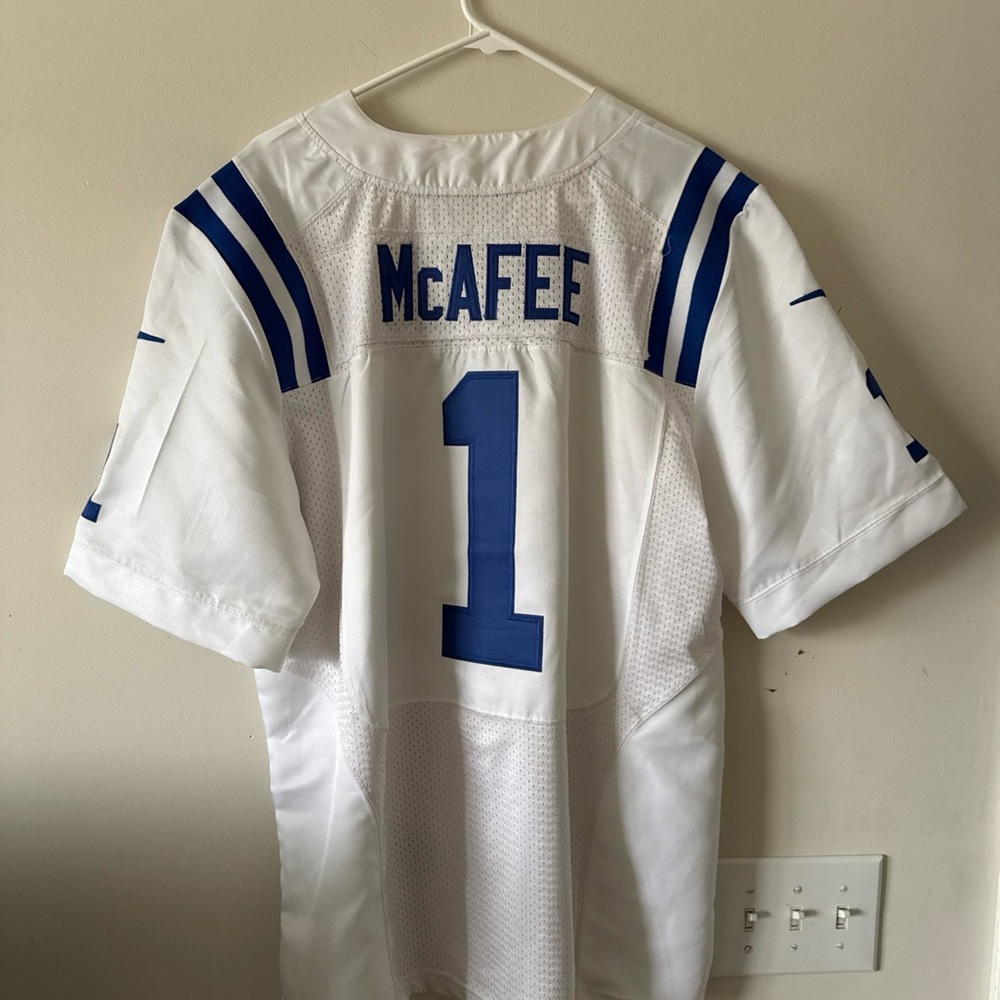 Men’s Nike Pat McAfee #1 Indianapolis Colts Vapor Elite Jersey Sz 48 White RARE - Picture 6 of 6